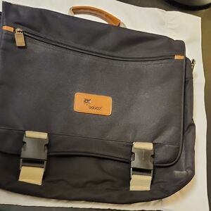 Black and Tan Messenger Bag